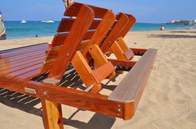 Wood Beach Cabana Side View